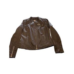 Harley-Davidson Womens Rhinestone Embellished Black Jacket Size S Polyester/Nylo